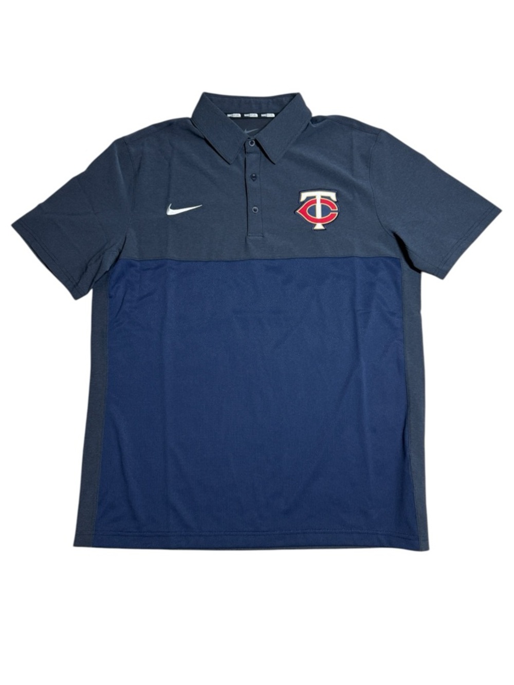 Nike Authentic Collection Minnesota Twins Polo Men’s Large Blue Dri-FIT MLB